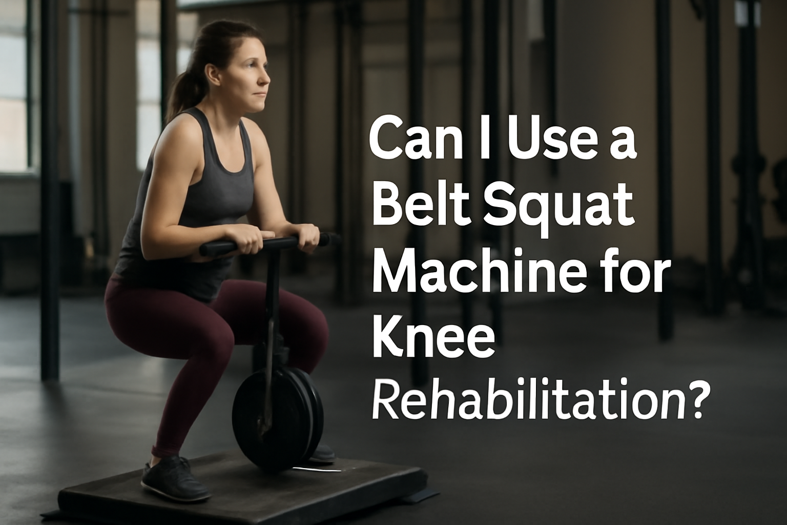 Can I use a belt squat machine for knee rehabilitation?