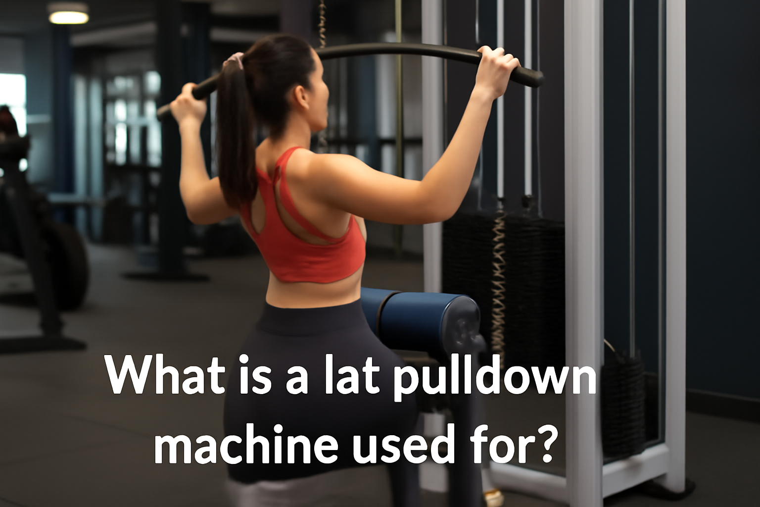 What is a lat pulldown machine used for?