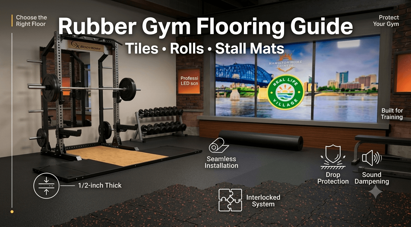 Rubber Gym Flooring: Tiles vs Rolls vs Stall Mats