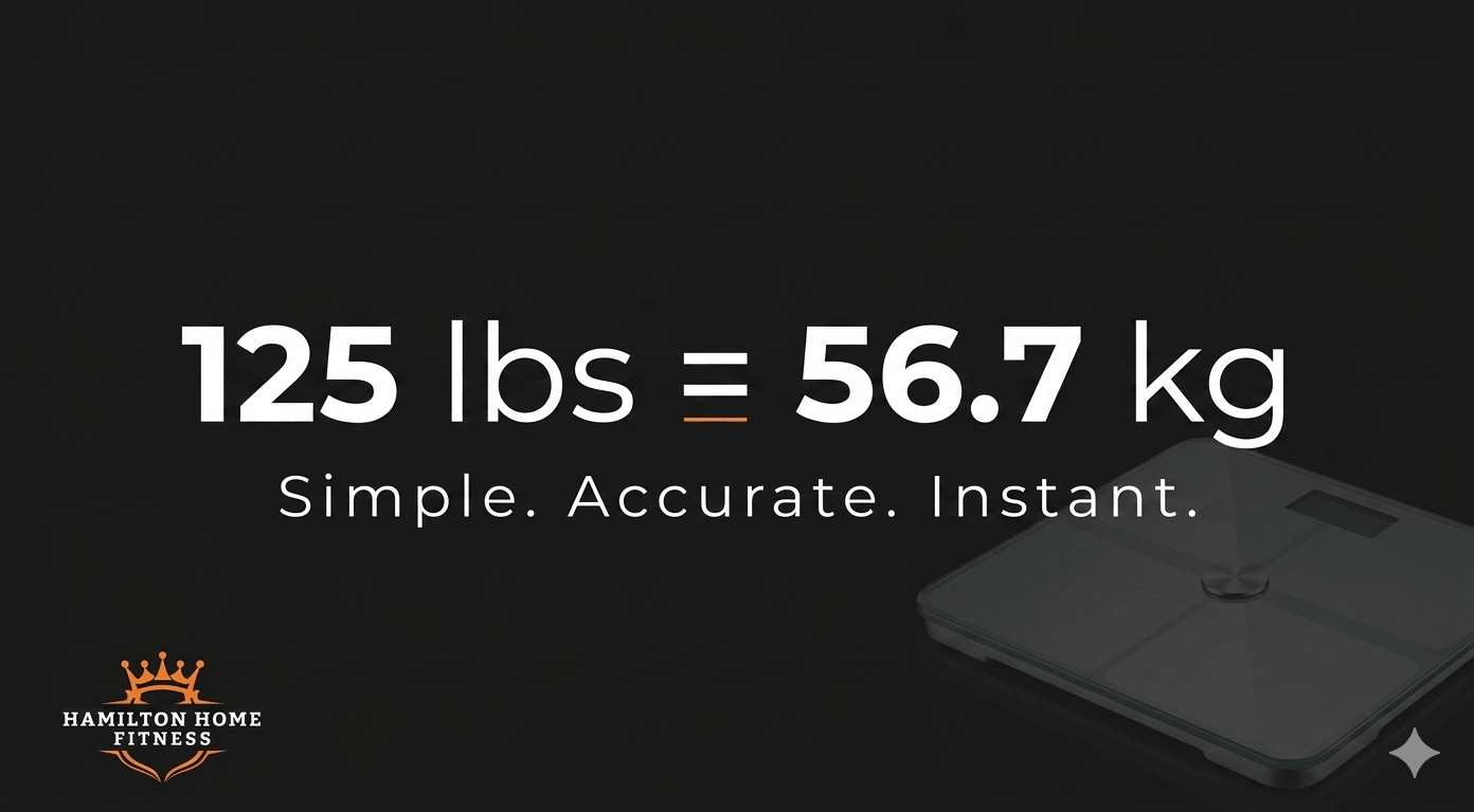 What's the easiest way to convert 125lb to kg?