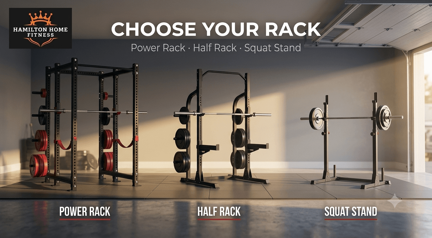 Power Rack vs Half Rack vs Squat Stand for Home Gyms