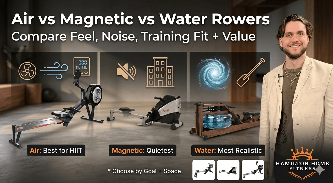 Air Rower vs Magnetic Rower vs Water Rower Compared