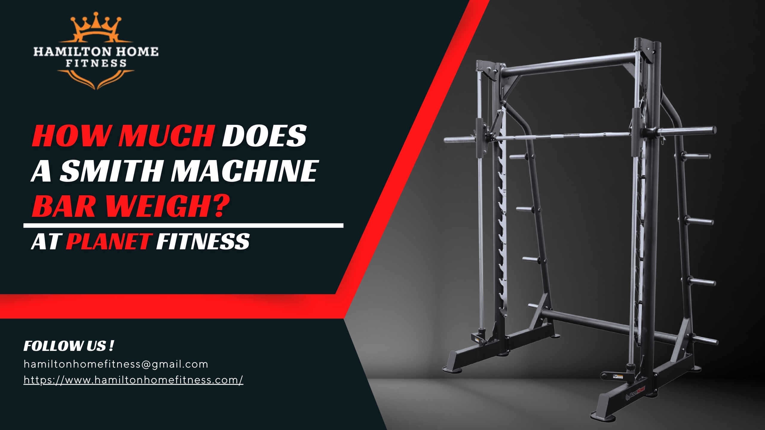 How much does a Smith machine bar weigh at Planet Fitness