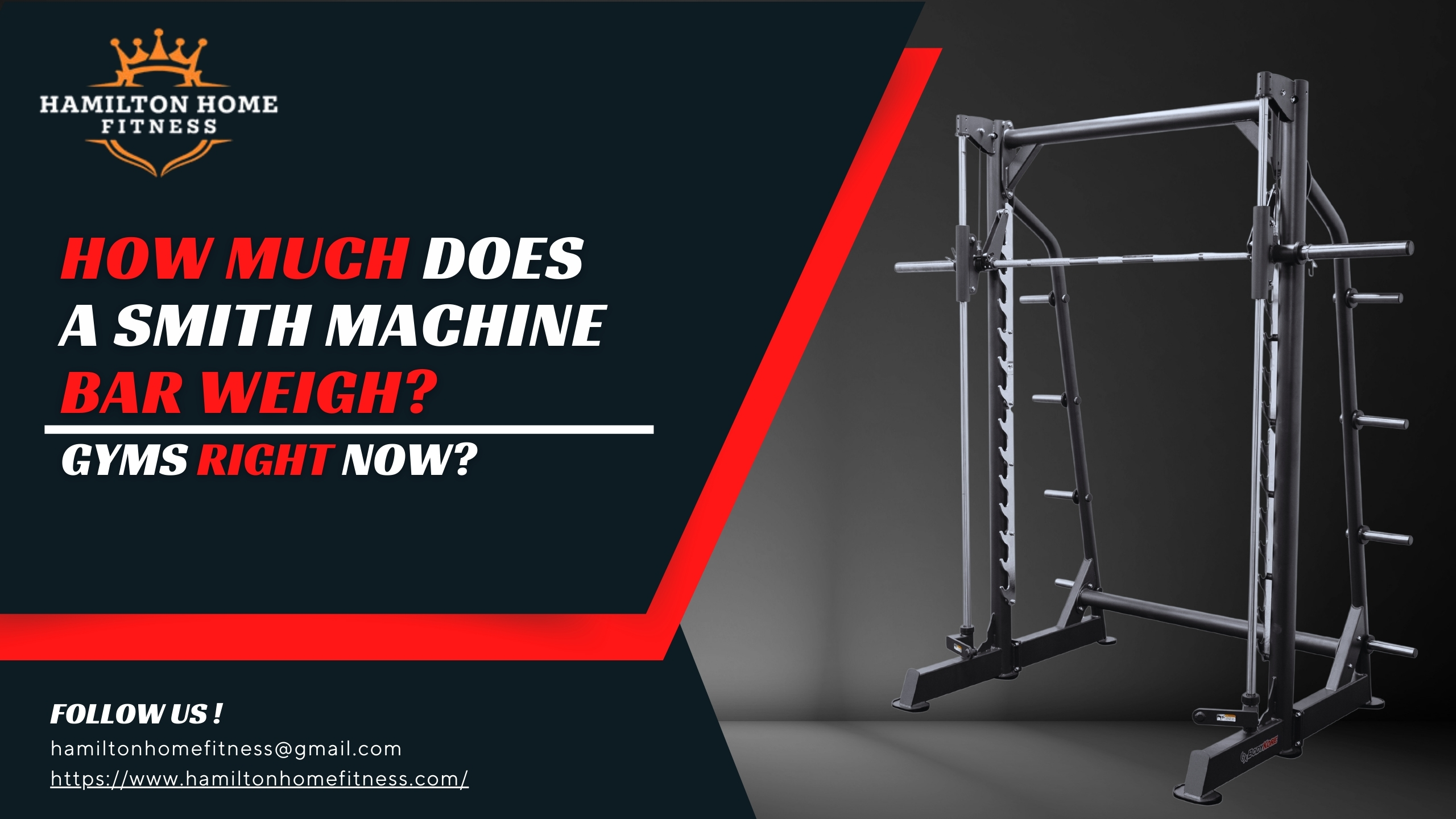 How much does a Smith machine bar weigh in gyms right now?
