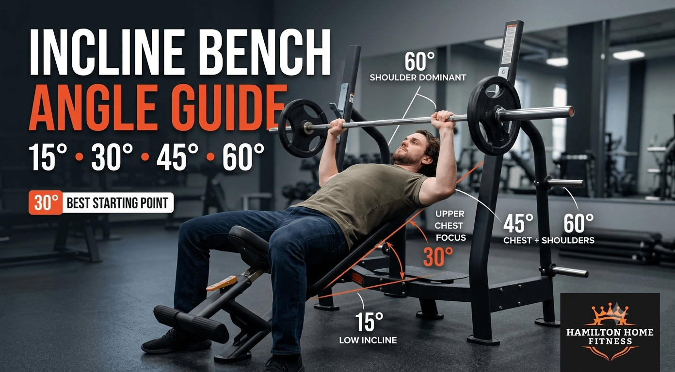 Incline Bench Angle: 15, 30, 45 or 60 Degrees Guide