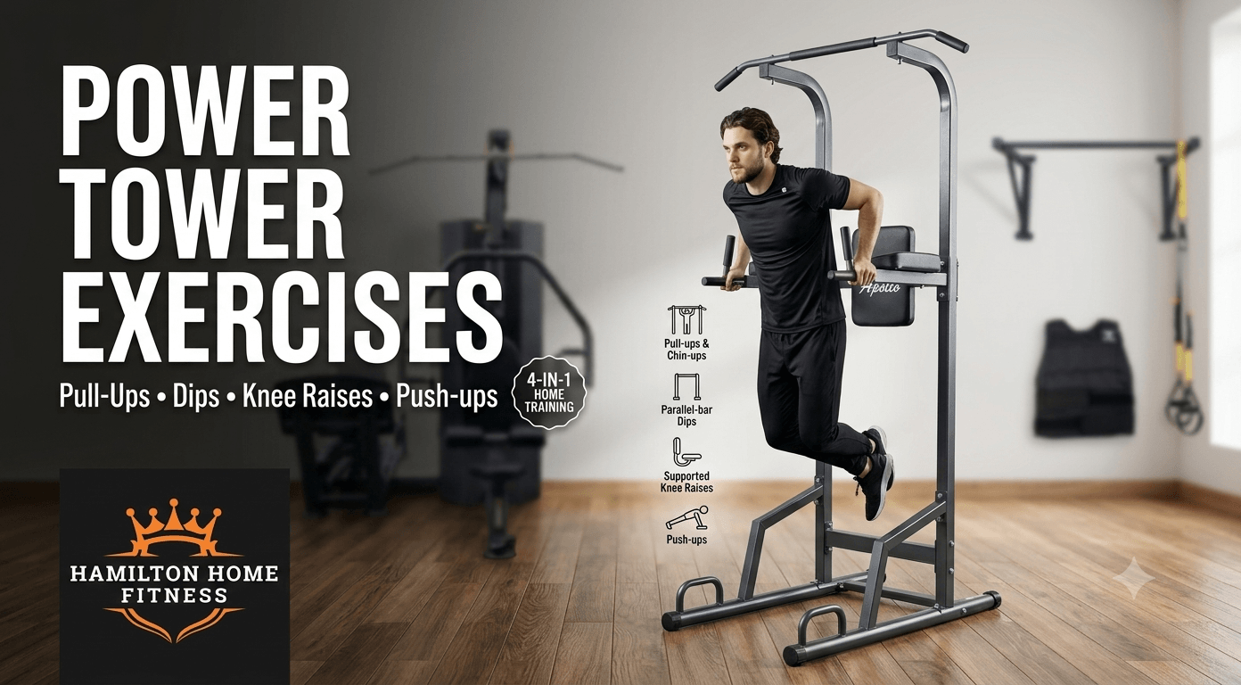 Power Tower Exercises: Pull-Ups, Dips and Knee Raises