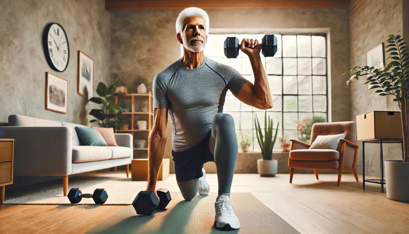 Strength Training for Seniors with Rubber Dumbbells