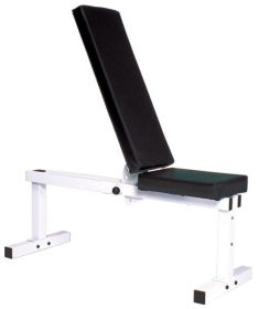 Pro Series 205 FI White Flat Adjustable Incline Bench