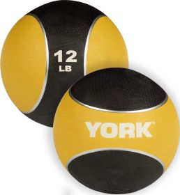 12lb. 2 Tone Medicine Rubber Ball- Yellow