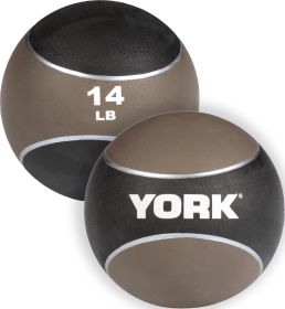 14lb. 2 Tone Medicine Rubber Ball- Brown