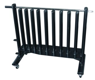 Neo-Hex Fitbell Rack w/ Security Bar - Black  (40" W x 28" D x 43" H) (5 LEFT THEN FULL PACK 4 WEEKS OUT)