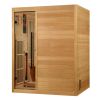 2025 Golden Designs "Soria" 3 Person Hybrid Sauna (Indoor) Full Spectrum and Harvia Traditional Stove (GDI-8330-01)