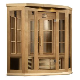 Maxxus 3 Person Corner Near Zero EMF FAR Infrared Sauna - Canadian Hemlock Maxxus 3 Person Corner Near Zero EMF FAR Infrared Sauna - Canadian Hemlock