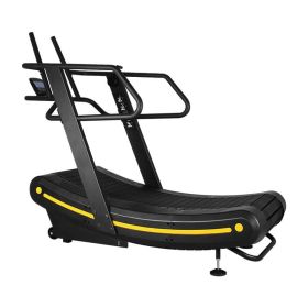 Assault Runner Curved Commercial Treadmill with Resistance Yellow 1700mm×880*550mm   170/260kg