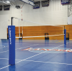 Jaypro Sports FeatherLite Volleyball System Deluxe Package with Custom Graphics (3-1/2 in. Floor Sleeve) - NFHS, NCAA, USVBA Compliant