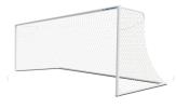 Jaypro Sports Soccer Goals - Nova Premier Goal Package (8 ft.H x 24 ft.W x 4 ft.B x 10 ft.D) - ASTM Compliant (White)
