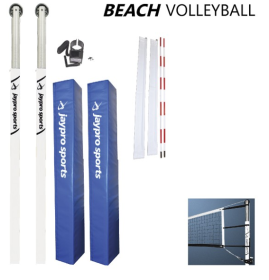 Jaypro Sports Beach Volleyball System (3-1/2 in. Ground Sleeve) - NFHS, NCAA, USVBA Compliant