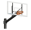 Jaypro Sports Basketball System - Titan Black (6 in. x 6 in. Pole with 6 ft. Offset) - 72 in. Acrylic Backboard - Flex Rim  (Surface Mount)