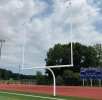 Jaypro Sports Football Goal Posts - 5-9/16 in. Pole | 6 ft. Offset | 20 ft. Uprights | 23 ft.-4 in. Wide [HS] | Semi-Perm - Steel