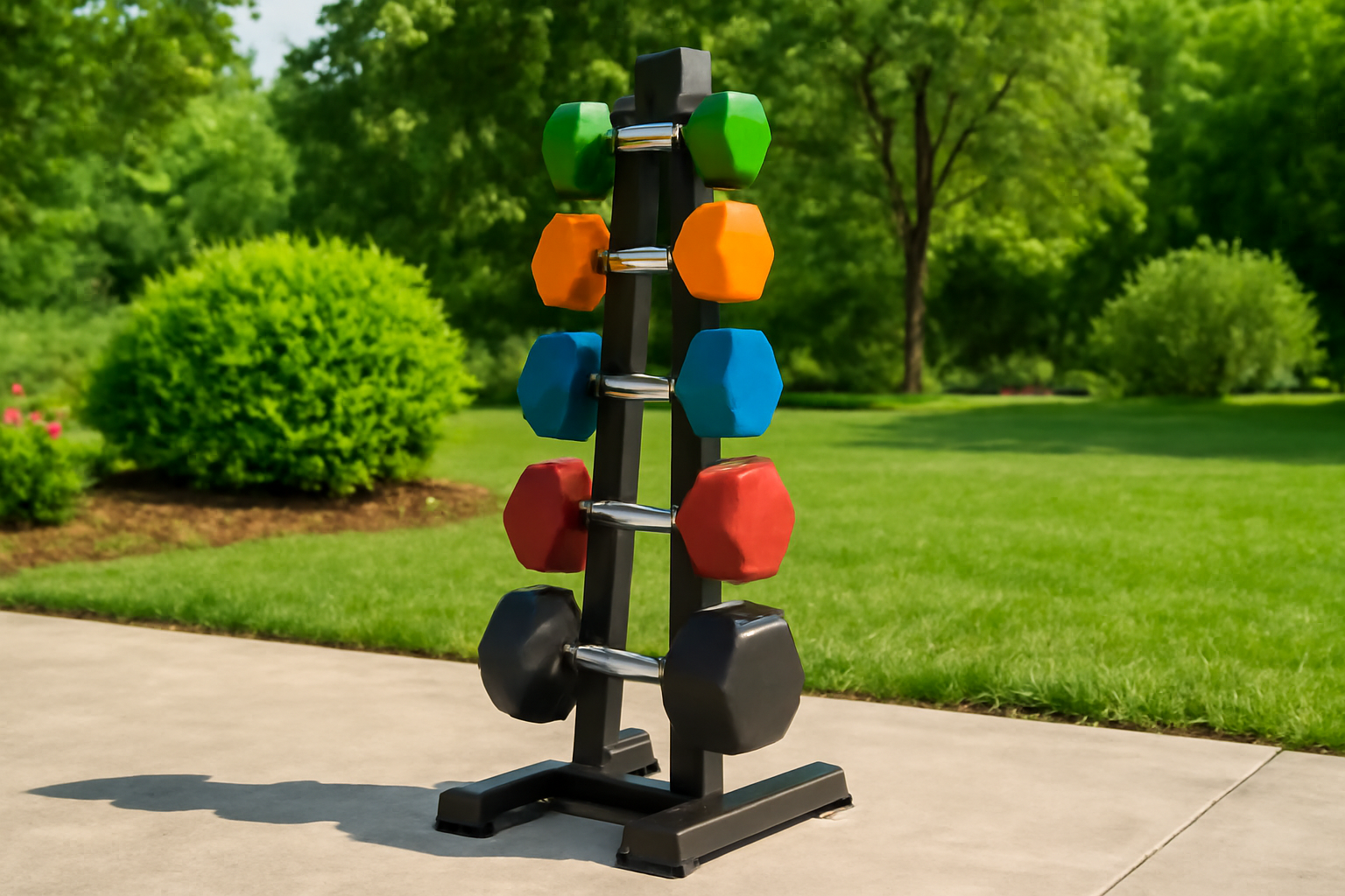 vertical dumbbell rack
