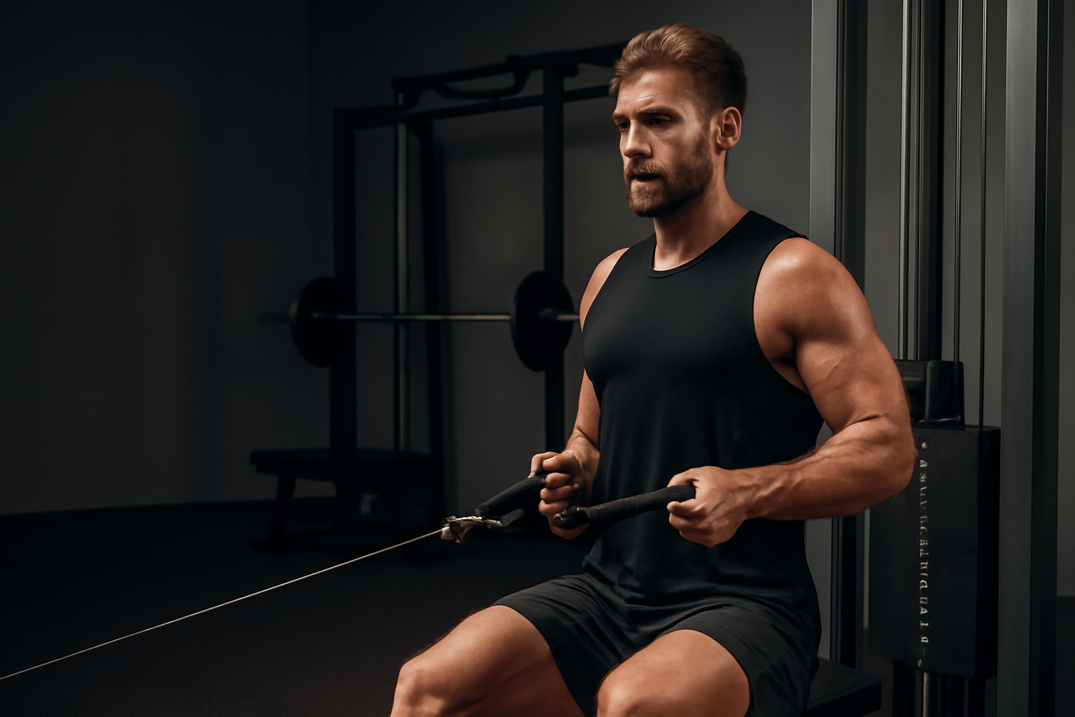 Cable machine row Cable machine row