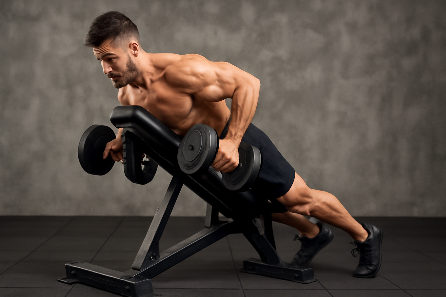 Chest supported dumbbell row Chest supported dumbbell row