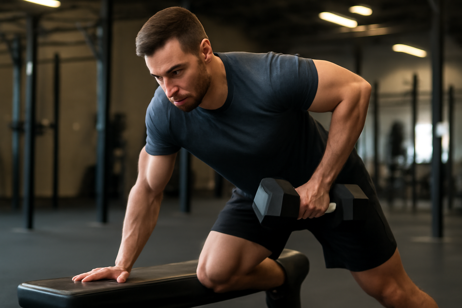 Dumbbell rows exercise