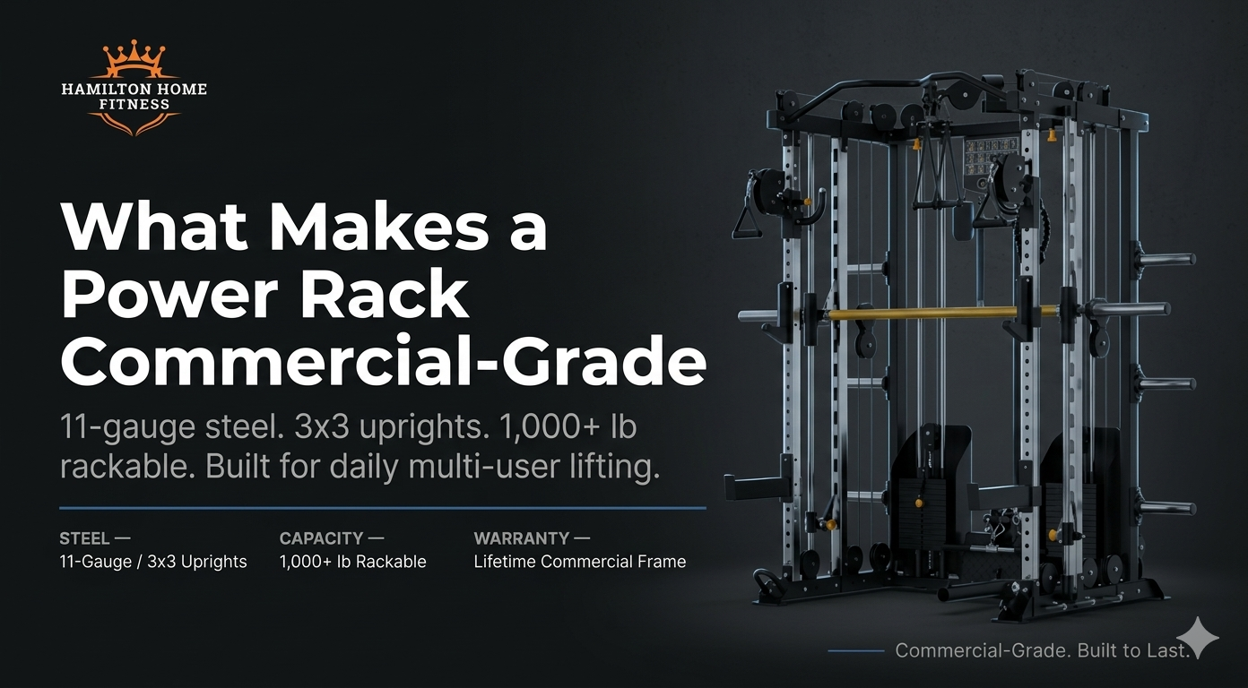 Find the right commercial power rack or squat cage for your gym. Compare weight capacities, footprints, attachments, and brands. Shop HHF's commercial rack selection. Find the right commercial power rack or squat cage for your gym. Compare weight capacities, footprints, attachments, and brands. Shop HHF's commercial rack selection.