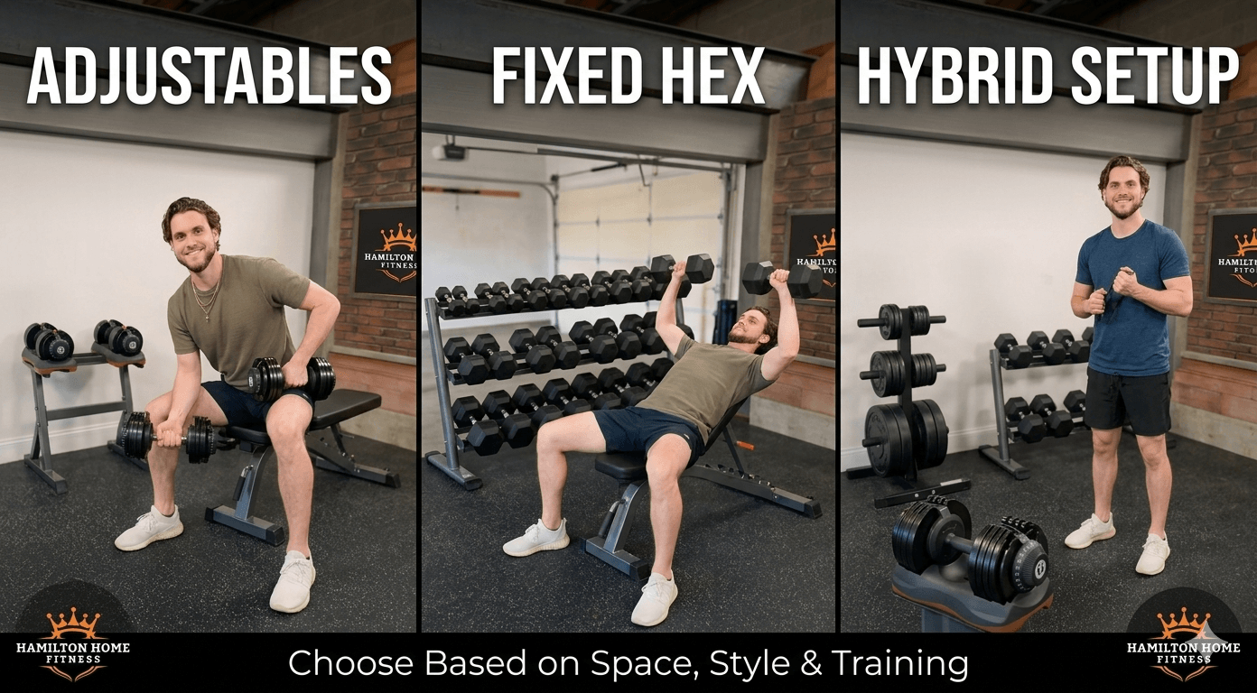 Compare adjustable dumbbells like Nuobell against fixed hex sets across space, cost, durability, and lifting feel before buying for your home gym. Compare adjustable dumbbells like Nuobell against fixed hex sets across space, cost, durability, and lifting feel before buying for your home gym.