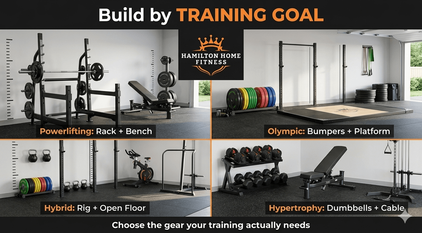 See how your garage gym layout by square footage works—fit a rack, bench, barbell, and cardio in 100, 200, or 400 sq ft safely. Get the plans now. See how your garage gym layout by square footage works—fit a rack, bench, barbell, and cardio in 100, 200, or 400 sq ft safely. Get the plans now.