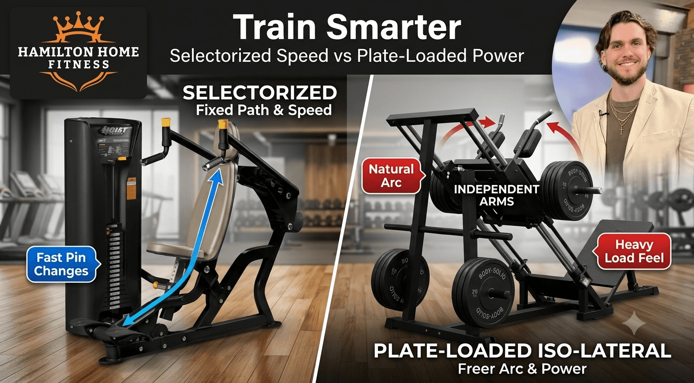 Plate Loaded vs Selectorized Machines Compared 2026