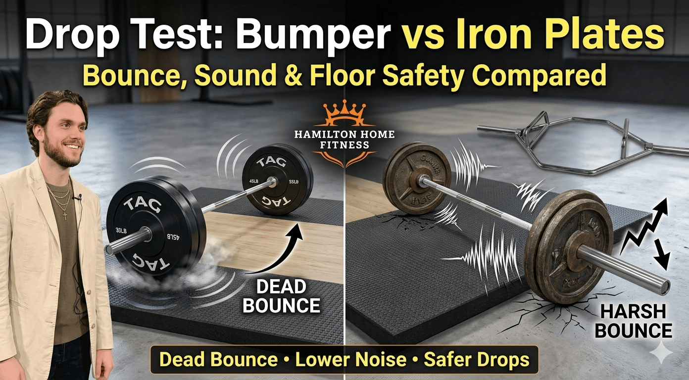 Bumper Plates vs Iron Plates: Drop, Bounce & Noise Test