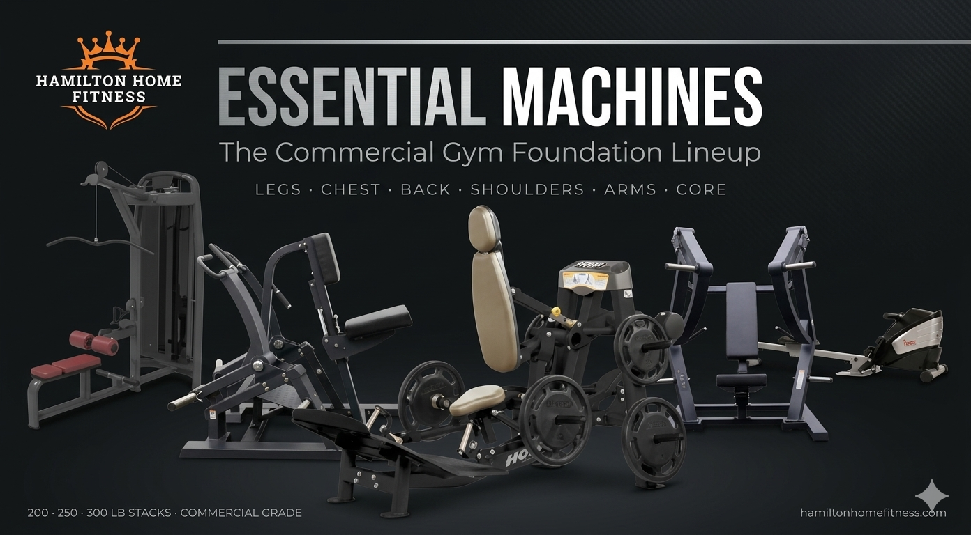 Shop commercial strength machines for your gym. Compare selectorized vs plate-loaded options, top brands like Spirit Fitness and Hoist, and find the right fit for your facility.