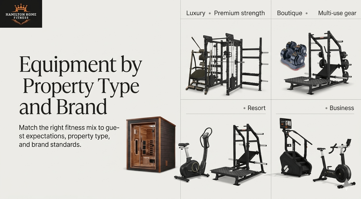 Discover the best hotel gym equipment for luxury, boutique, and resort properties — compact cardio, durable strength, and hospitality-grade machines that satisfy guests. Discover the best hotel gym equipment for luxury, boutique, and resort properties — compact cardio, durable strength, and hospitality-grade machines that satisfy guests.
