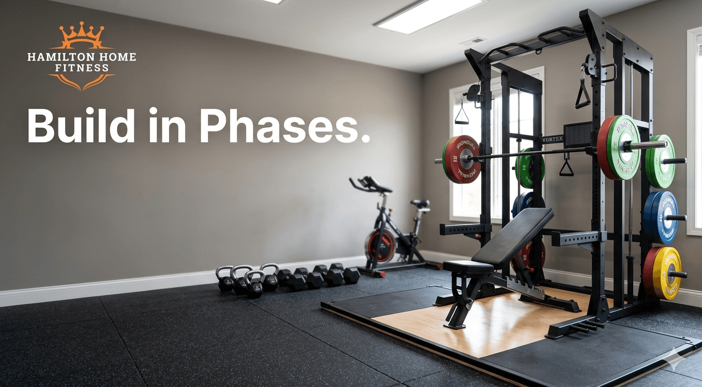 Learn how to build a home gym from scratch with a real equipment priority order, space planning tips, and budget tiers for any room or garage setup.