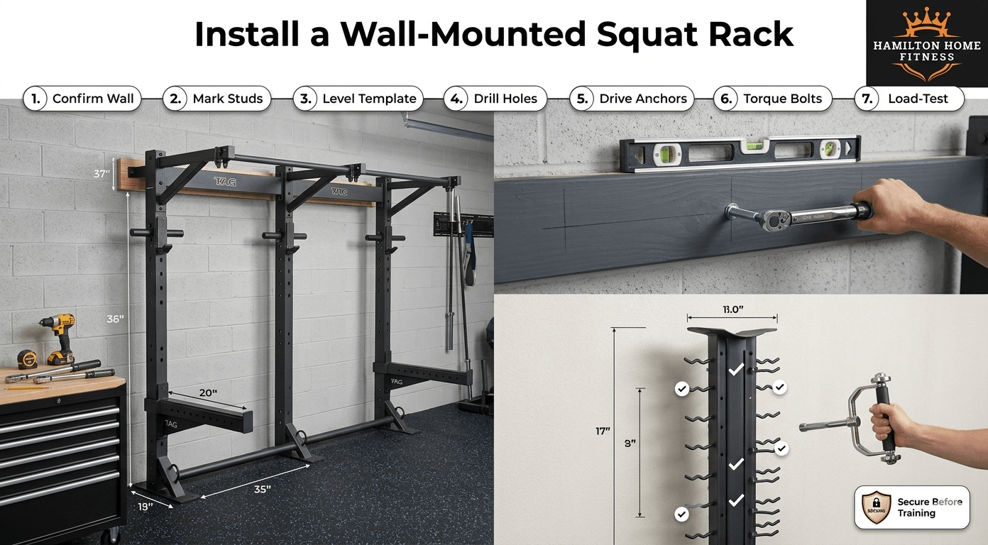 How to Install a Wall-Mounted Squat Rack How to Install a Wall-Mounted Squat Rack