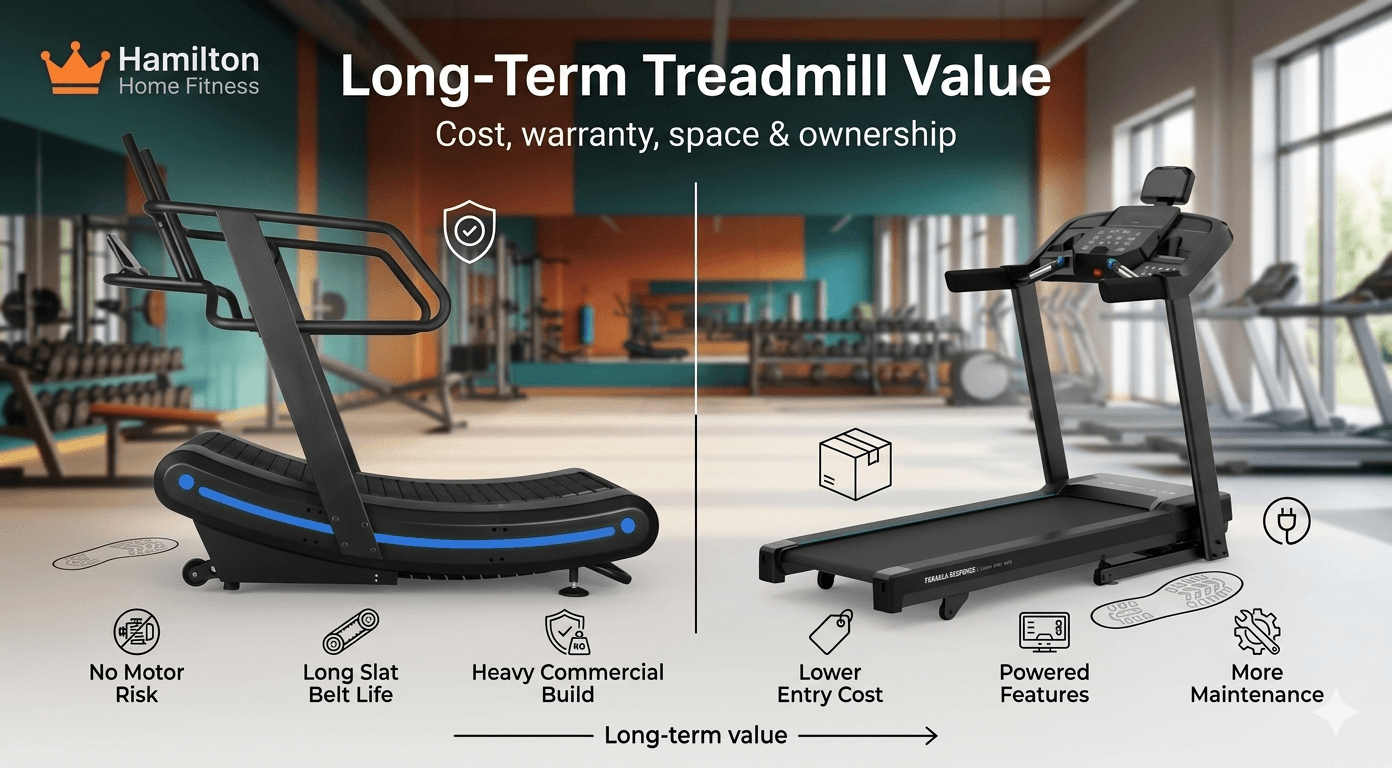 Curved manual treadmills and motorized treadmills serve different conditioning goals. Compare drive system, joint impact, sprint quality, and price. Curved manual treadmills and motorized treadmills serve different conditioning goals. Compare drive system, joint impact, sprint quality, and price.