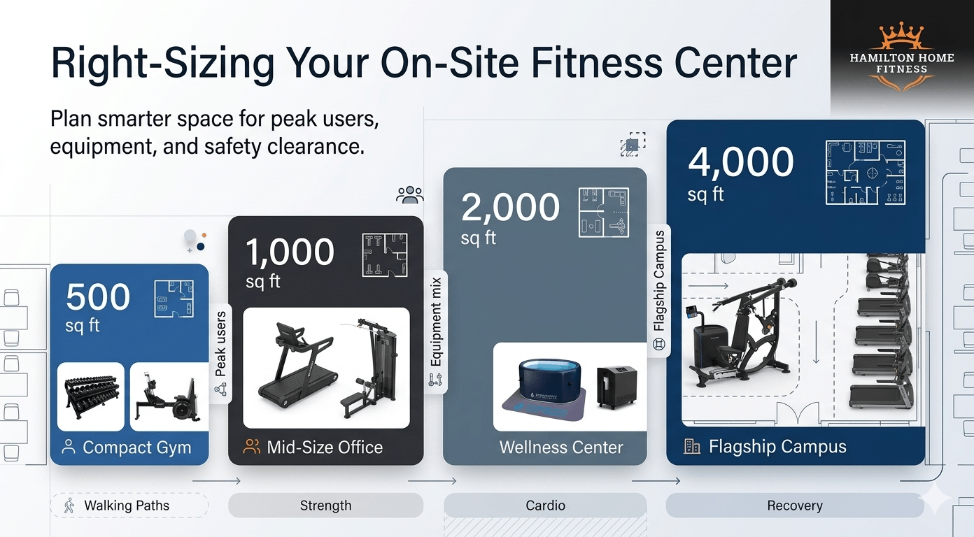 A practical equipment planning guide for corporate wellness gyms. Choose the right mix of cardio, strength, and recovery gear for employee use, safety, and ROI. A practical equipment planning guide for corporate wellness gyms. Choose the right mix of cardio, strength, and recovery gear for employee use, safety, and ROI.