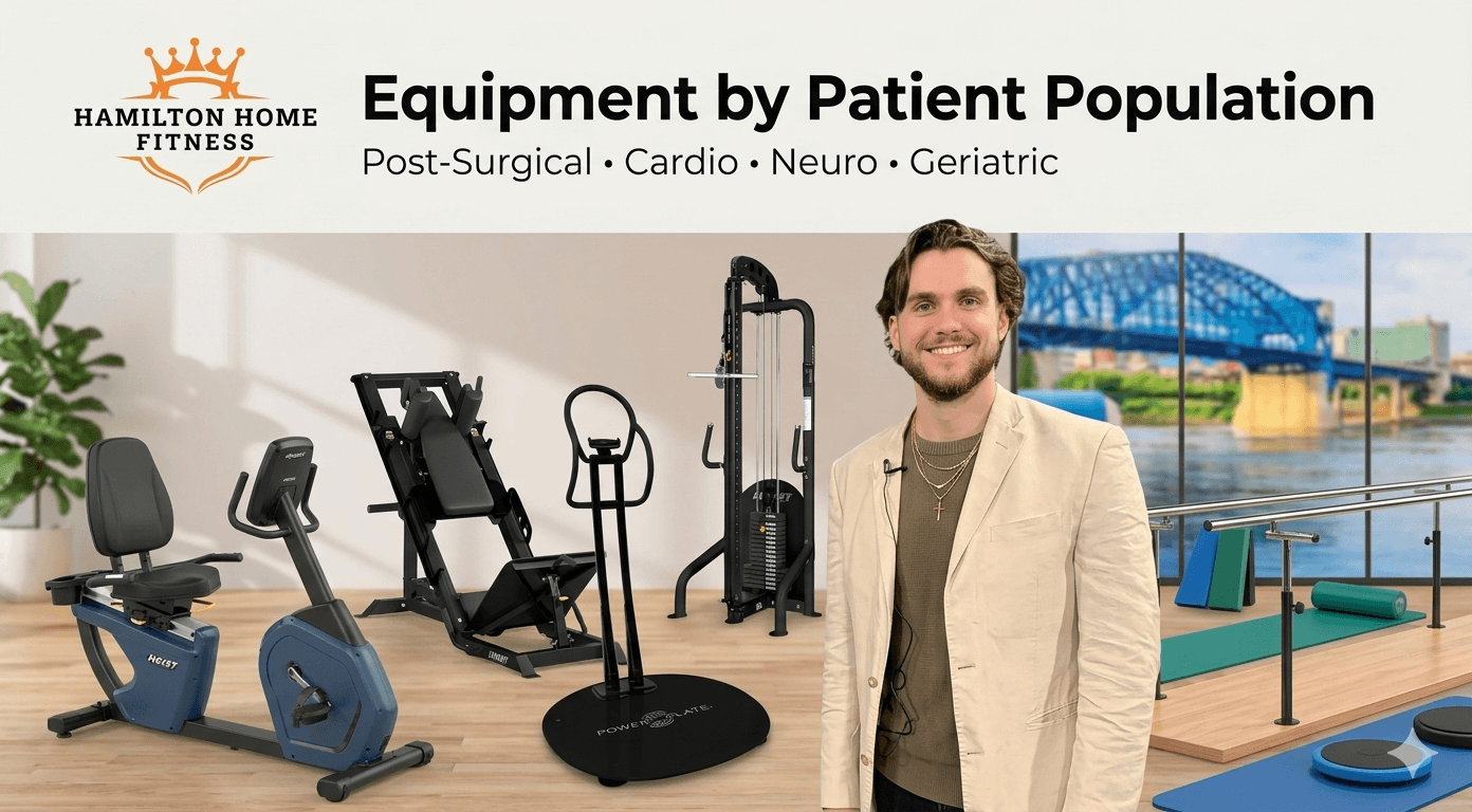 This physical therapy clinic equipment guide shows you how to choose cardio, strength, balance, and ADA tools for every patient. See the full list. This physical therapy clinic equipment guide shows you how to choose cardio, strength, balance, and ADA tools for every patient. See the full list.