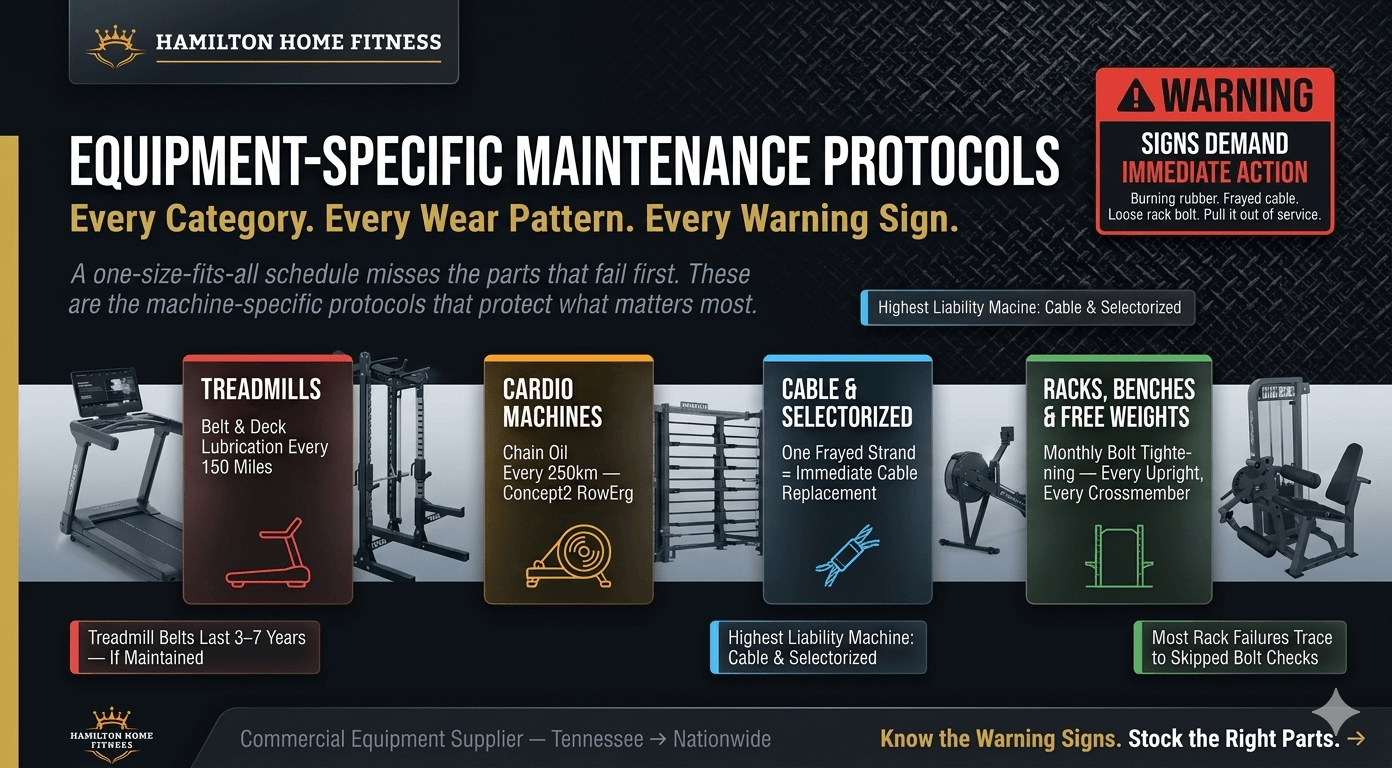 Protect your gym investment with a proper maintenance plan. Learn how to clean, inspect, and service commercial gym equipment to extend lifespan and reduce repair costs. Protect your gym investment with a proper maintenance plan. Learn how to clean, inspect, and service commercial gym equipment to extend lifespan and reduce repair costs.