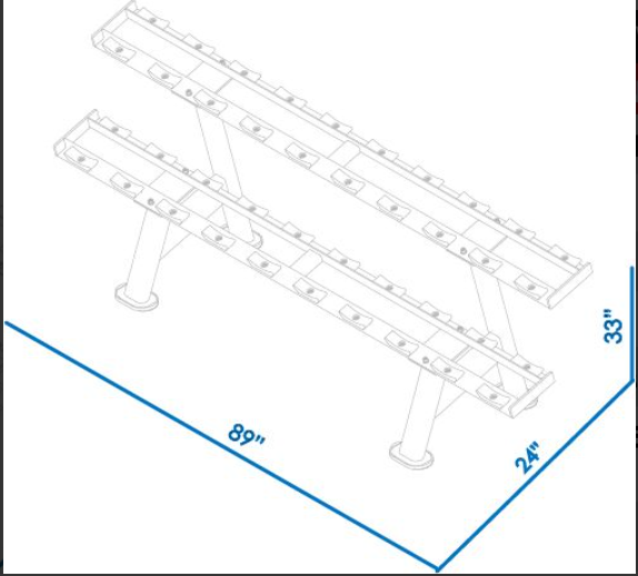 Shop the Dumbbell Storage Rack with premium 2-tier access, 1,000 lb+ support, and commercial steel durability. Buy now from Hamilton Home Fitness.