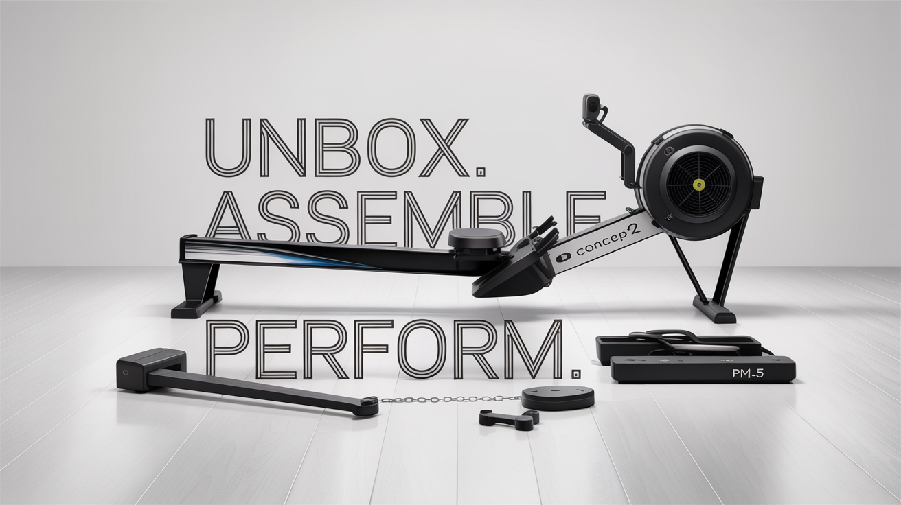 Step-by-step Concept2 Rowing Machine setup: unbox, assemble Model D, mount PM5, level on carpet, avoid common assembly mistakes — Hamilton Home Fitness Step-by-step Concept2 Rowing Machine setup: unbox, assemble Model D, mount PM5, level on carpet, avoid common assembly mistakes — Hamilton Home Fitness