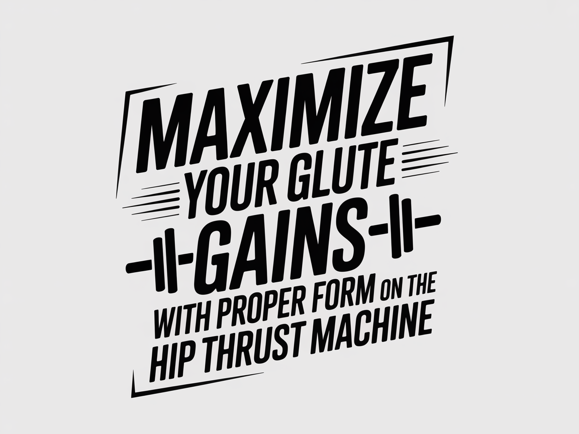 Unlock Maximum Glute Gains with Hip Thrust Machines Today Unlock Maximum Glute Gains with Hip Thrust Machines Today