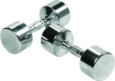 Professional Chrome Dumbbell w/ Ergo Grip (Solid Steel) (2-3 LB BACKORDERED 4 WEEKS) (weight: 5)