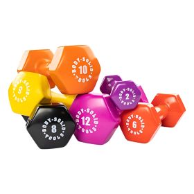 Body-Solid Tools BSTVD Vinyl Dumbbells Sets (weight: 1-15)