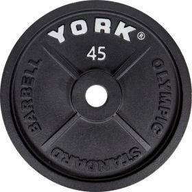Int'l Cast Iron Olympic Plate - Black (weight: 45)