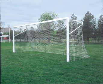 Bison ShootOut 4" Square Aluminum Permanent/Semi Permanent Soccer Goals (Size/Width: 9' (w) x 4 1/2' (h) x 2' (t) x 4 1/2' (b))