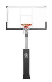 Dominator 72 Inch Basketball Hoop (Color: Brushed Aluminum (Silver))