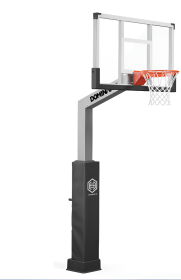 Dominator 60 Inch In-Ground Basketball Hoop (Color: Brushed Aluminum (Silver))