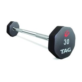 Tag Fitness 8-Sided Premium Ultrathane Fixed Barbell with Straight Handle (weight: 20)